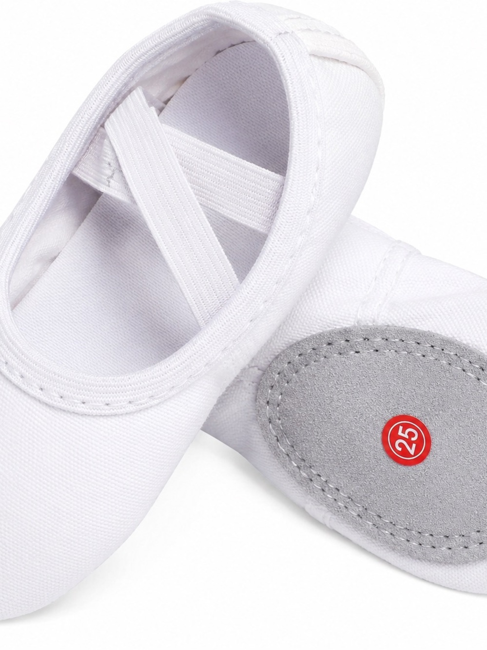 Stelle White Canvas Split Sole Ballet Shoes Toddler 8M NWT